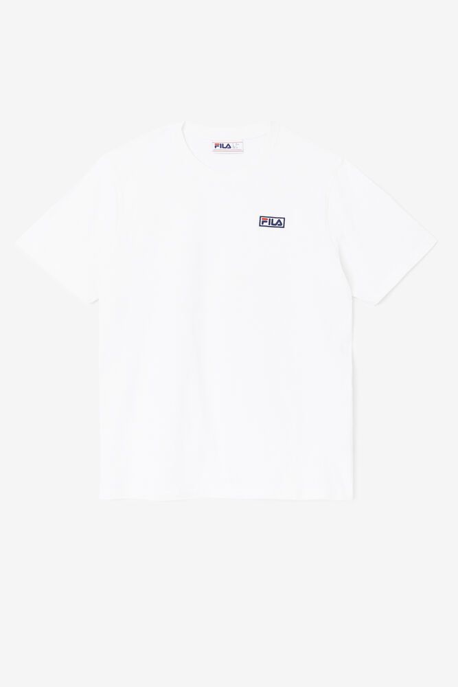 Fila T-Shirt Mens White - Skylar - Philippines 0789453-TH